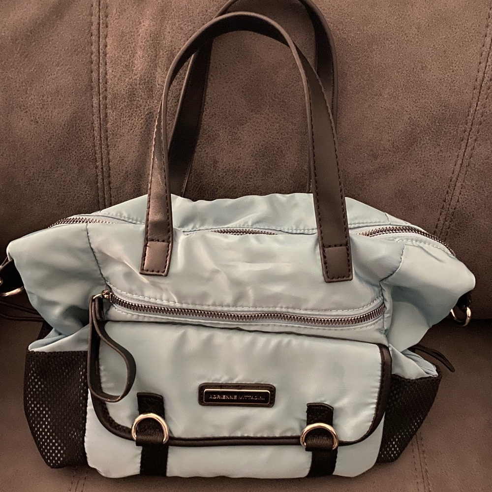 Adrienne Eitteinger Light Blue  Tote with Black Trim